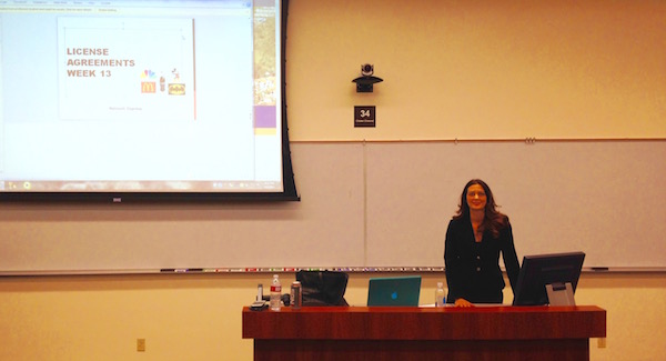 Melissa teaching Trademark Law at Pepperdine School of Law